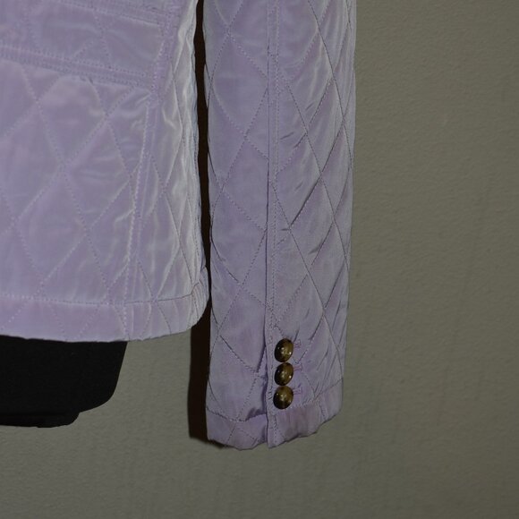 Talbots Petites Purple Quilted Jacket Size 14P - Picture 7 of 9